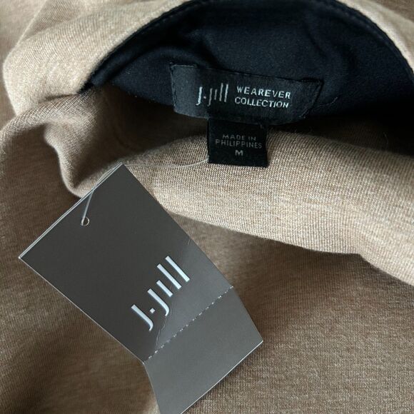 NEW J. Jill Wearever Double Knit Reversible Jacket in Black and Tan. Size Medium - Picture 4 of 5